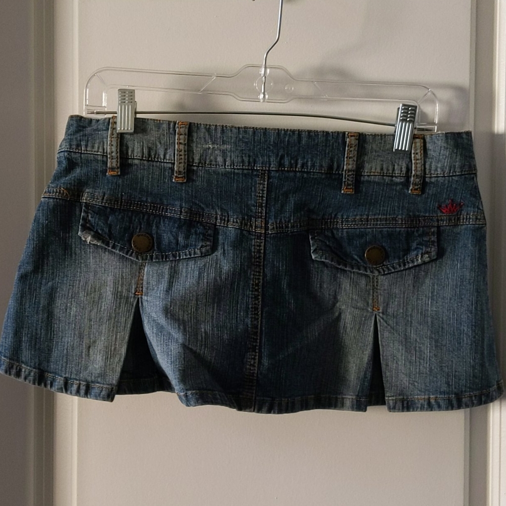 NEW DuchesS Jeans Denim Ruffle Mini Skirt 9